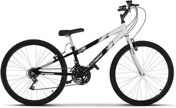 Bicicleta de Passeio Ultra Bikes Esporte Bicolor Rebaixada Aro 26 Freio V-Brake 18 Marchas