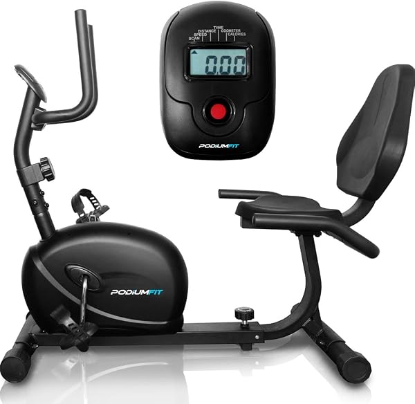 Bicicleta Ergométrica Horizontal PodiumFit H100 Magnética 8 Cargas
