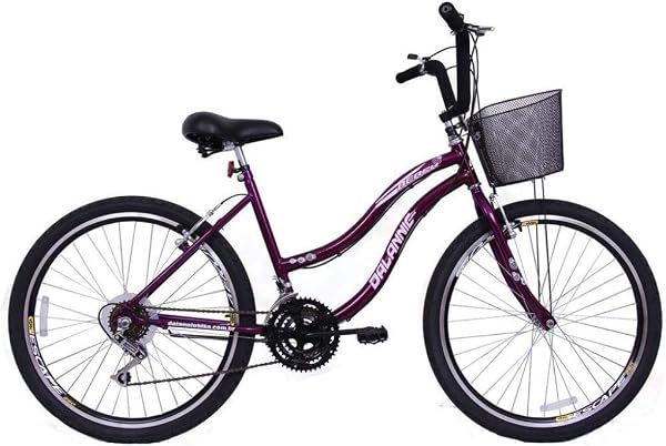 Dalannio Bike Beach Feminina Aro 26 18 Velocidades com Cesta