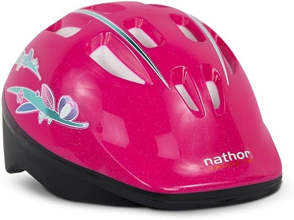 Nathor Capacete Infantil Rosa com Regulagem de Circunferência