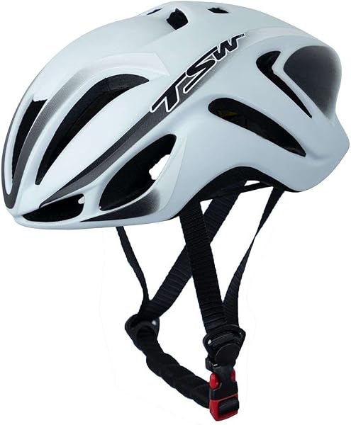 TSW Capacete de Bicicleta Team Plus Ciclismo Unissex Branco/Preto